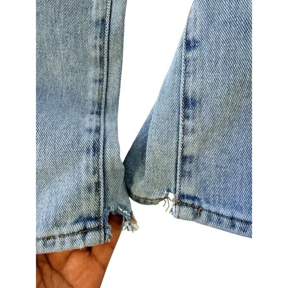 PacSun Womens Light Wash Low-Rise Straight Jeans With Button Fly Size 23 - Picture 4 of 16